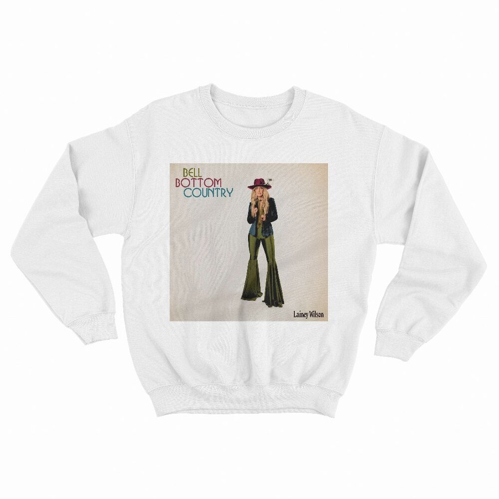 Bell Bottom Country - Lainey Wilson White Sweater